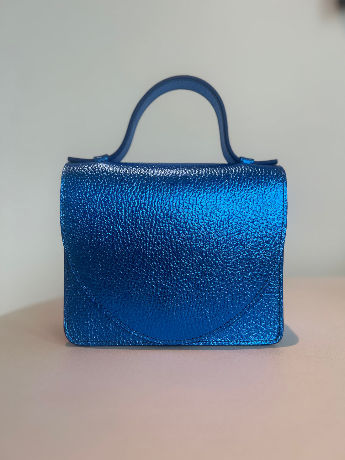 Micro briefcase blue shimmer