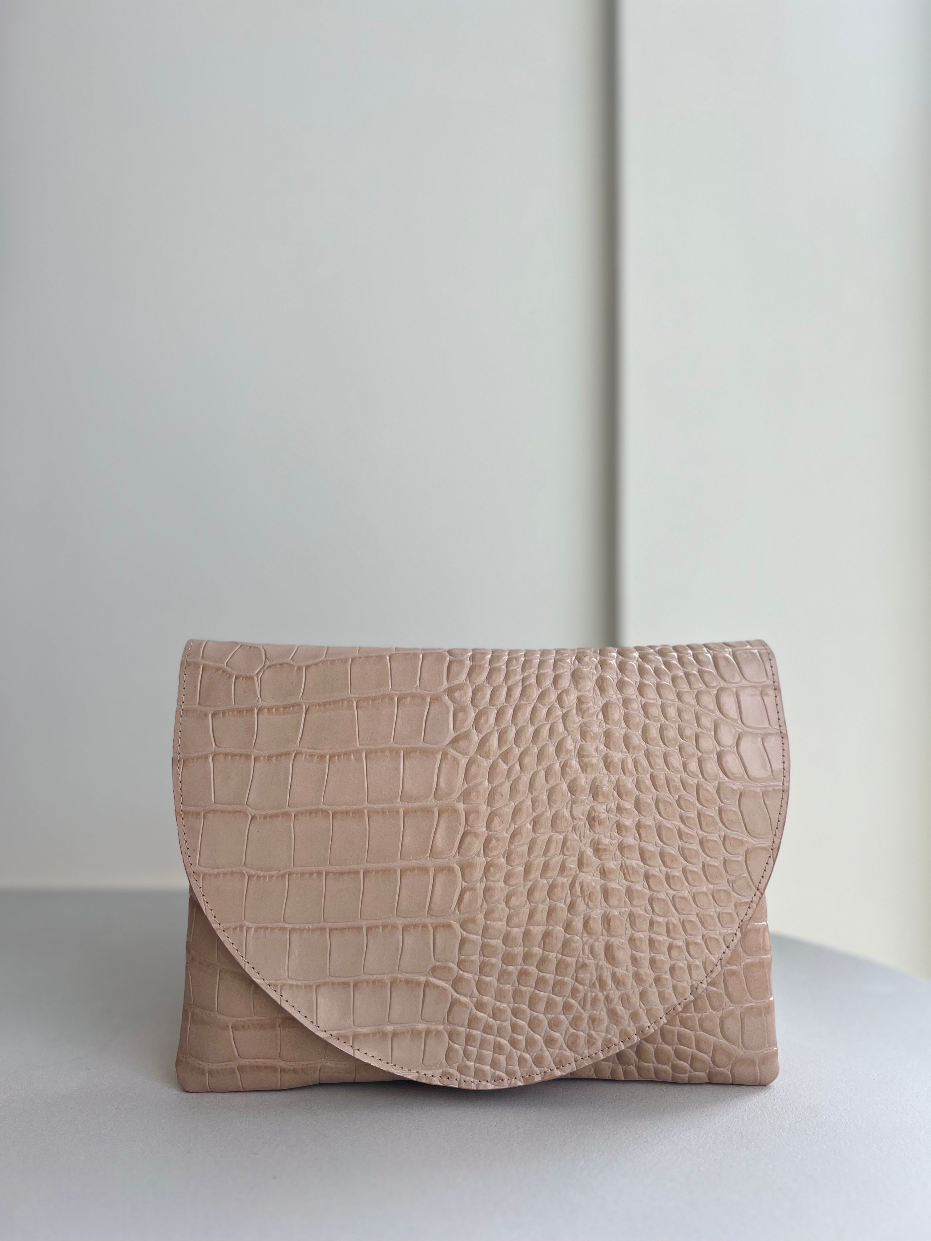 Midi Envelope Blush Croco