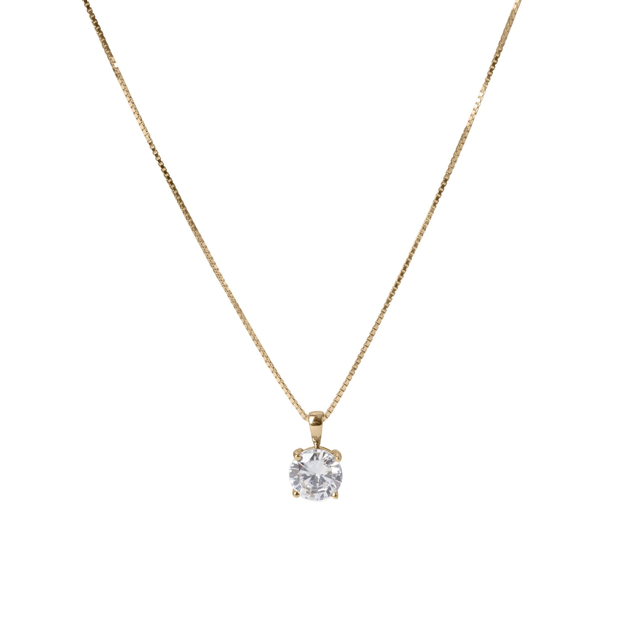 Ava drop necklace small goud