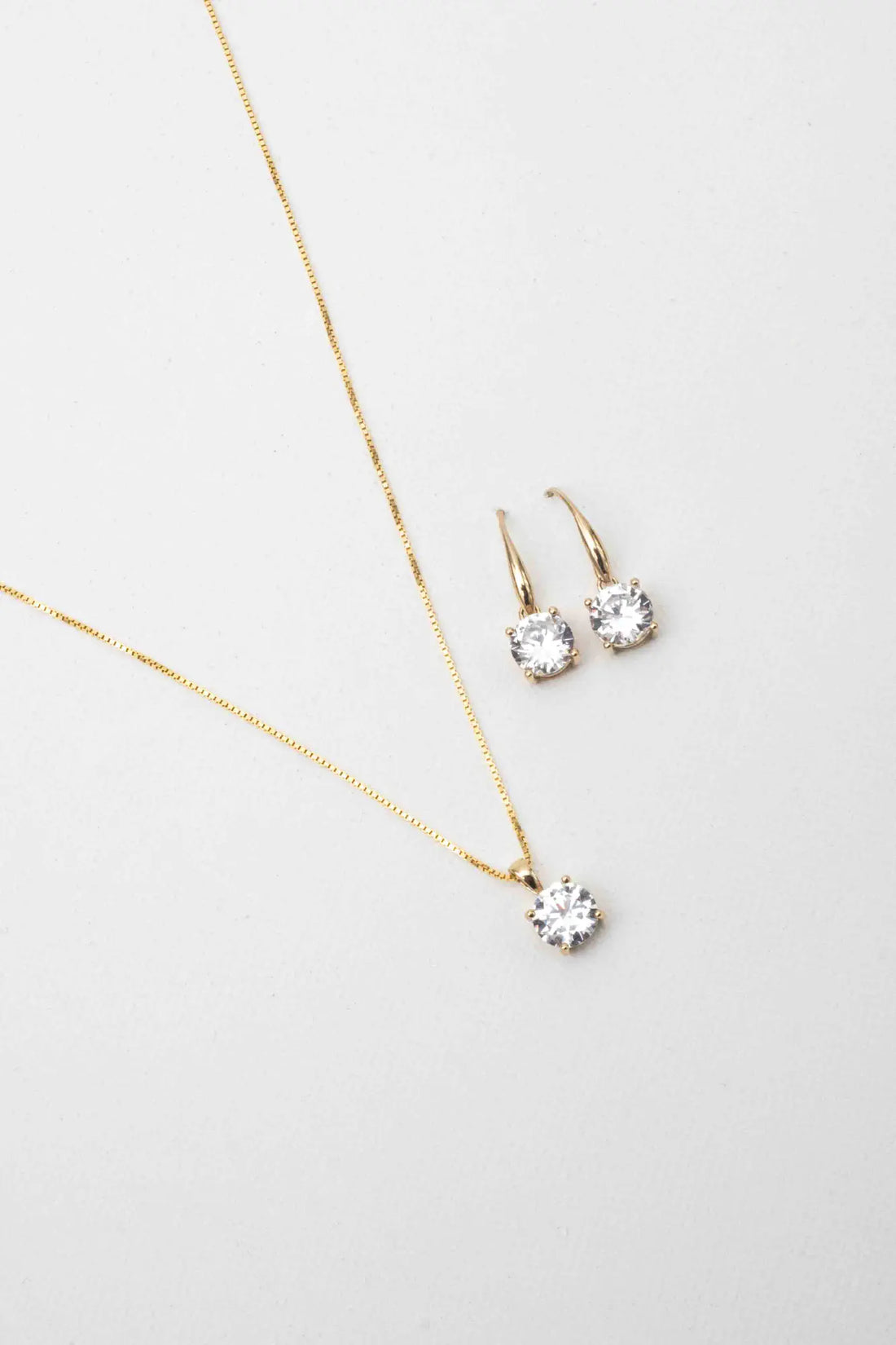 Ava drop necklace small goud