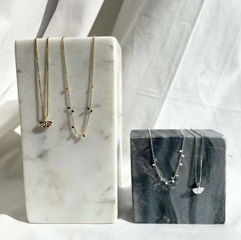 Small rising sun necklace