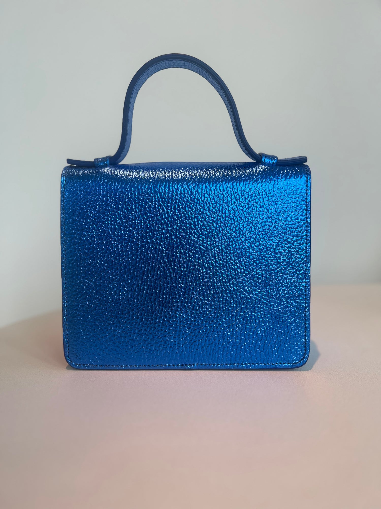 Micro briefcase blue shimmer