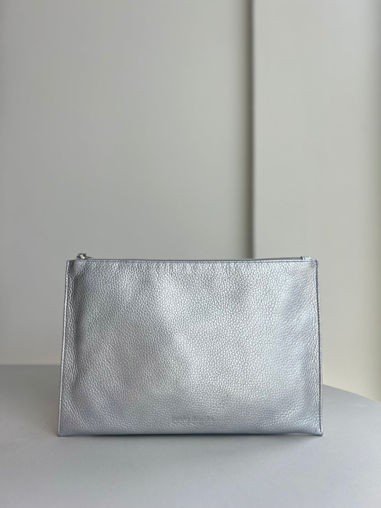 Zip Clutch Zilver