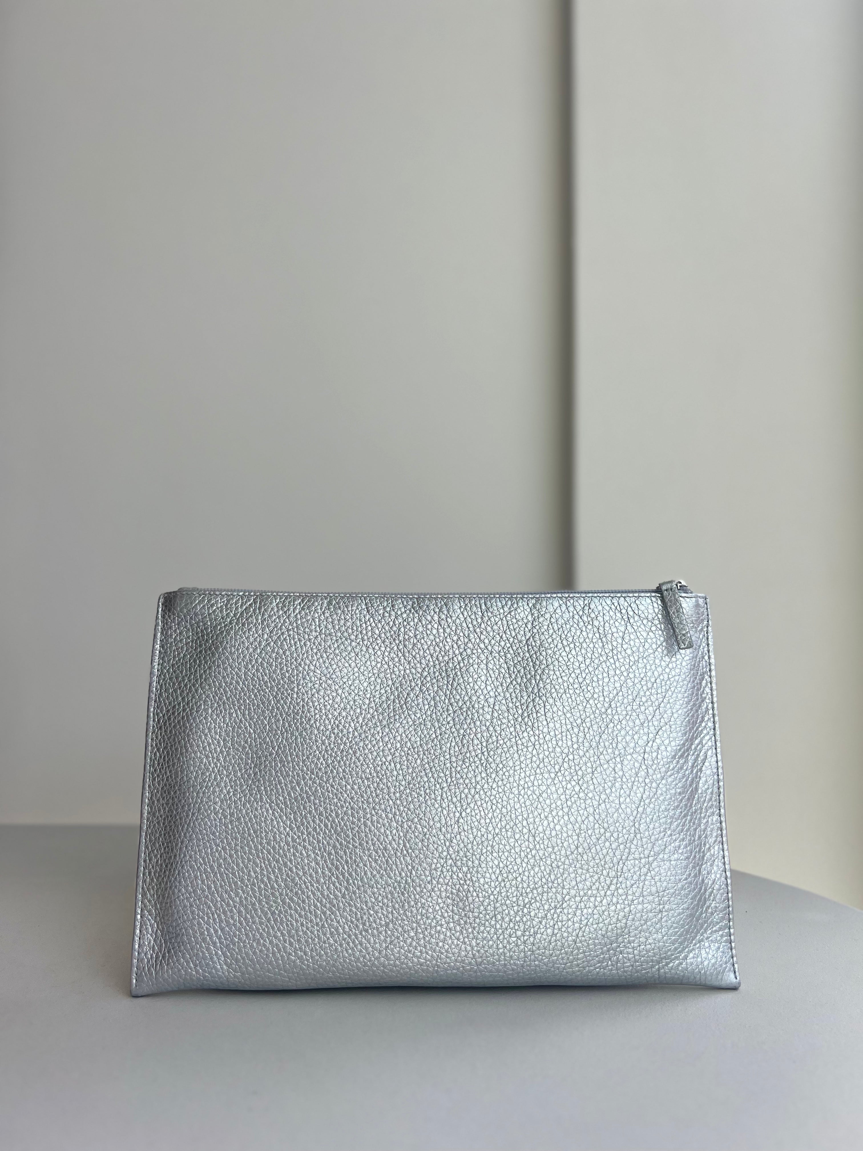 Zip Clutch Zilver