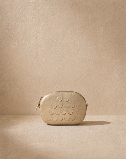 Oval mini bag soft gold - Mieke Dierckx