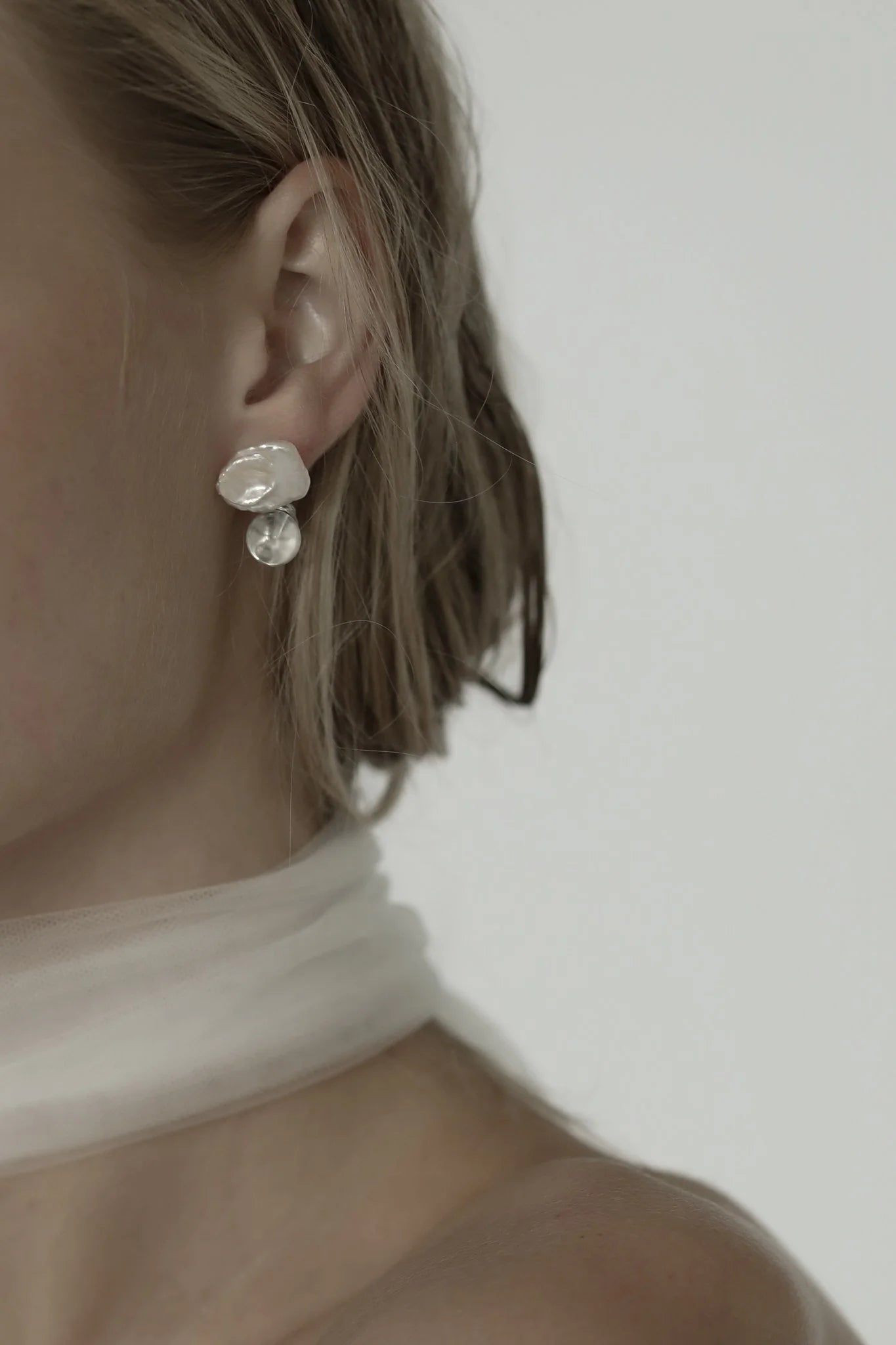 Coastal Glass Pearl Drops oorbellen