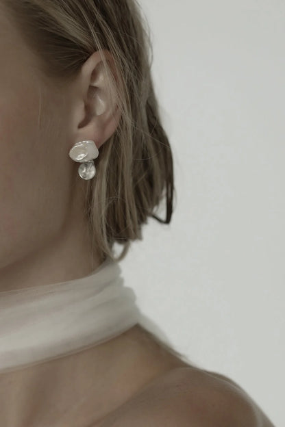 Coastal Glass Pearl Drops oorbellen