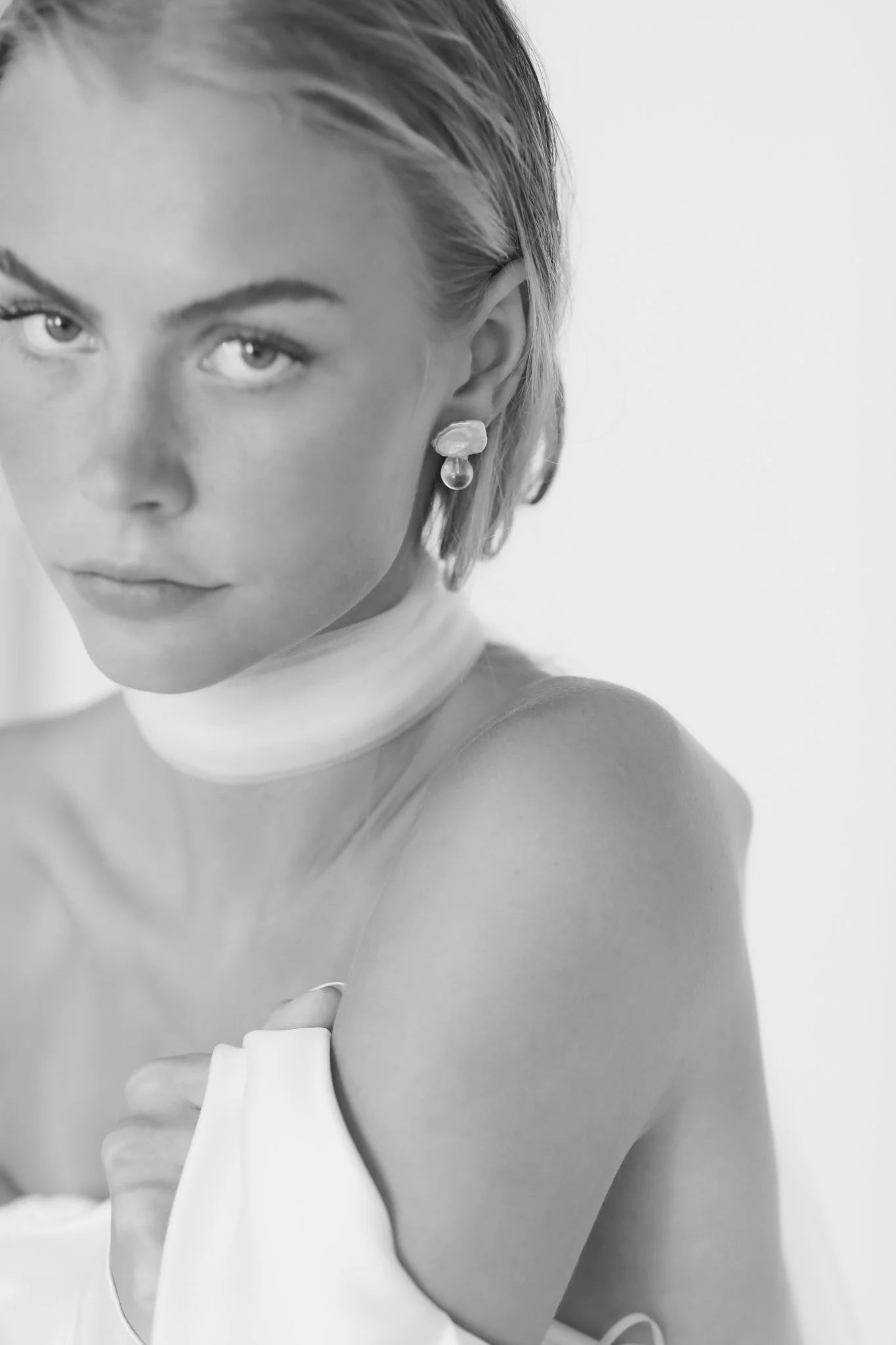 Coastal Glass Pearl Drops oorbellen