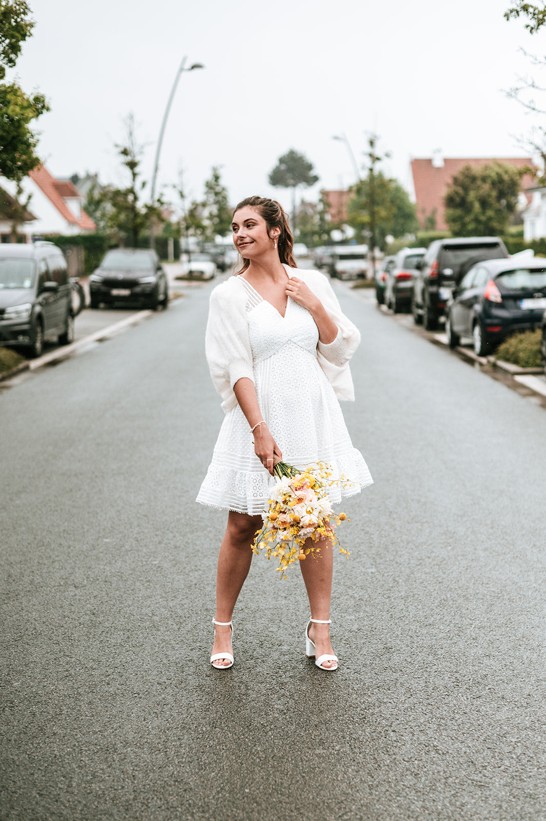 Sjaal Giselle + mouw off white