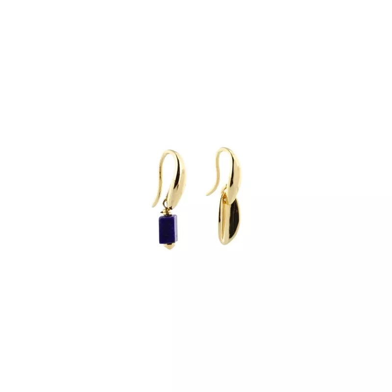 Lapis Lazuli earrings shell and lapis lazuli